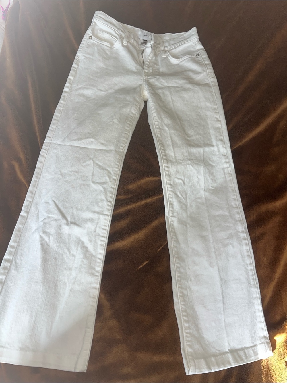 Current/Elliott "The Jarvis" High-Rise Flare Jeans in Sugar (Optic White)